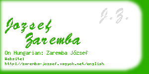 jozsef zaremba business card
